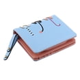 thumbnail image 3 of Monedero de cuero Sunnimix cremallera para mujeres Azul claro, 3 of 8