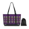 thumbnail image 7 of FORMRS Canvas Laptop Tote Bag for Women with 15.6" Computer Compartments Shoulder Handbag, Gold and Green Floral Pattern, 7 of 7