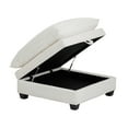 thumbnail image 5 of Nathan James Chelsea Modern Cloud Ottoman, Corduroy Upholstered Ottoman with Storage, Pearl White, 5 of 6