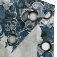 thumbnail image 4 of Ambesonne Leaf Print Grommet Curtain, Abstract Botany Leaves, 50"x63", Dark Petrol Blue and White, 4 of 5