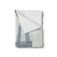 thumbnail image 2 of Winter Soft Flannel Fleece Blanket, Eiffel Tower in Snow Outdoors Champ de Mars Tourist Attraction Paris France, Cozy Plush for Indoor and Outdoor Use, 70" x 90", White Brown Green, by Ambesonne, 2 of 5