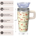 thumbnail image 3 of Flamingo Stainless Steel Coffee Tumbler 20OZ with Handle Insulated Mug Cup Leak Proof Double Wall Vacuum Keeps Drinks Hot Cold Gifts for Women Girls on Birthday Christmas Summer, 3 of 6