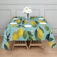 thumbnail image 3 of Yellow Lemon Fruit Flowers Square Tablecloth,Waterproof Square Table Cover,Wipeable Spillproof Washable Table Cover for Home Kitchen Party Decor 42"X42"(107x107cm), 3 of 6