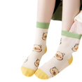 thumbnail image 4 of Kids' Capybara Cartoon Mesh Crew Socks - 5-Pack Breathable Summer Socks for Boys & Girls (2-12Y) - Active Play & Daily Wear, 4 of 8