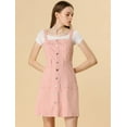 thumbnail image 2 of INSPIRE CHIC Women's Classic Adjustable Strap A-Line Overall Denim Dress, 2 of 6