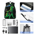 thumbnail image 6 of Easygdp Space Dino Cartoon Black Casual Laptop Backpack, Large Capacity Schoolpack for School, Travel, Business, 6 of 8