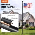 thumbnail image 2 of VEVOR 25FT Sectional Flag Pole Kit, Heavy Duty Aluminum Alloy in Ground Flag Poles for Outside, 3 Display Modes Flagpole with 3x5 American Flag, Professional Accessories, Black, 2 of 9