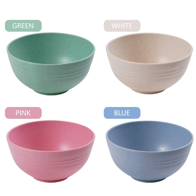 BUSATIA 24oz Wheat Straw Cereal Bowls, Set of 4 photo 4