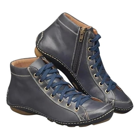 

Fall Winter Women s Ankle Boots Round Toe Low Wedge Heel Boots Casual Booties Gray Boots women size 9