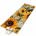 thumbnail image 2 of Sunflower Retro 2x6 Kitchen Runner Rug, Farmhouse Vintage Botanical Floral Non-Skid Rubber Backing Large Rectangle Rugs - Living Room Bedroom Home Office, Indoor Floor Mat Carpets Washable Rug, 2 of 9