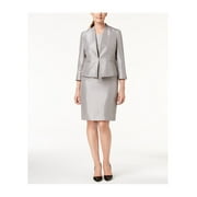Le Suit Womens Shiney Dress Suit gray 6P