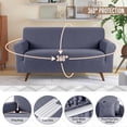 thumbnail image 5 of Timeles 1 Piece Stretch Loveseat Sofa Covers Non Slip Couch Covers Soft Jacquard Sofa Slipcover Washable Furniture Protector with 2 Throw Pillow Covers (2 Seater, Gray), 5 of 7