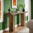 thumbnail image 5 of Rustic Farmhouse Long Console Table for Living Room & Bar - 63" Narrow Sofa Table, Durable MDF Wood Grain, Easy Assembly Accent Furniture, 5 of 6