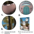 thumbnail image 3 of Designart "Pink House in Miami V" Floral Floater Framed Wall Decor, 3 of 7