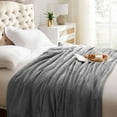 thumbnail image 5 of Moonlight20015 Fleece Blanket, Soft Microplush, Lightweight, Thick And Warm Cozy Comforter, Queen (90x90) Silver, 5 of 10