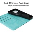 thumbnail image 6 of for iPhone 14 Plus Wallet Folio Phone Case with Card Holder 6.7",Premium PU Leather Magnetic Full Protection Shockproof Phone Case for Women & Men for iPhone 14 Plus 5G 2022 -Sky Blue+Blue, 6 of 13
