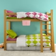 thumbnail image 1 of OULII Dormitory Bedside Hanging Basket Pink Cotton Linen Iron 1Pcs for Bunk Beds, 1 of 8