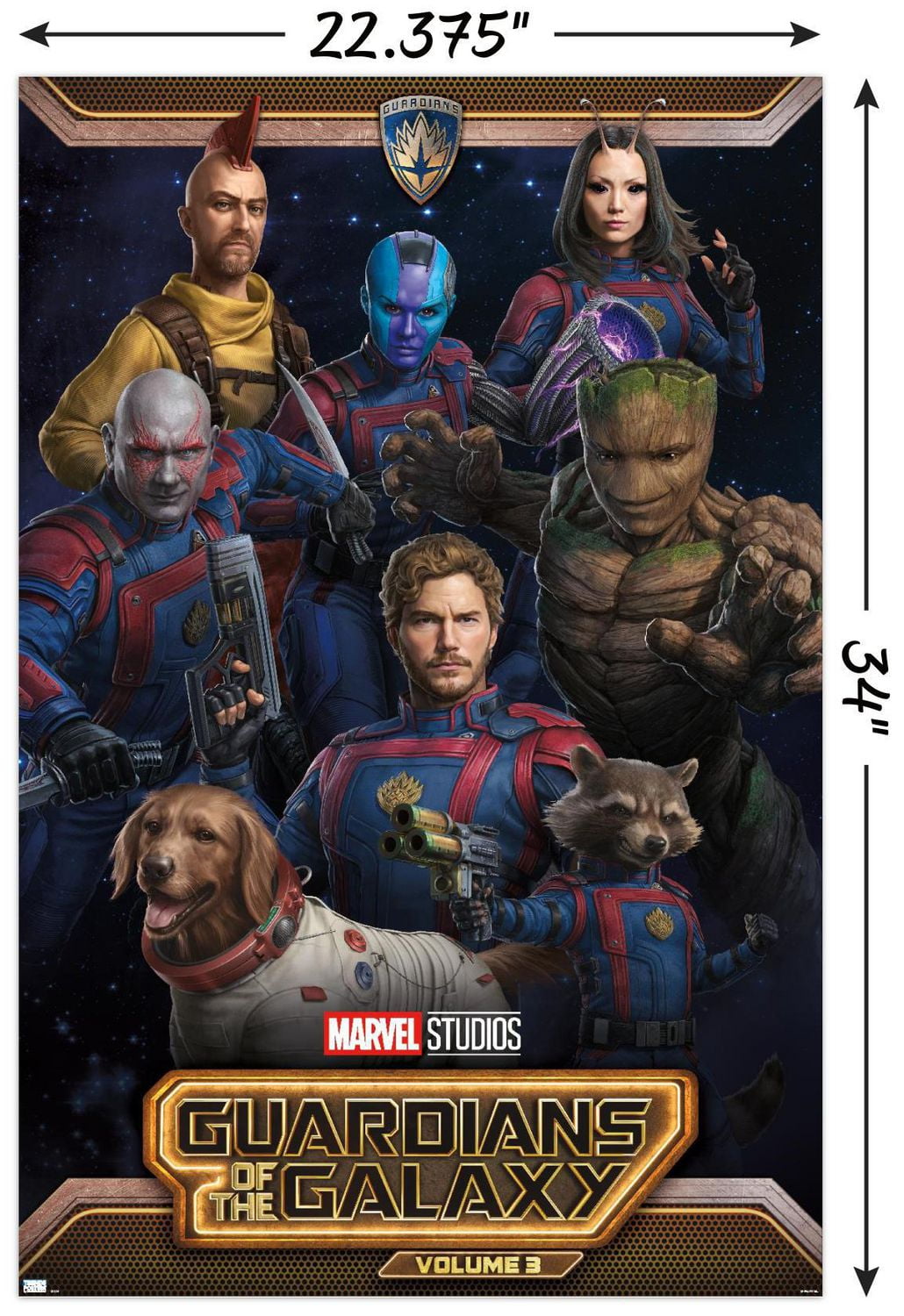 Marvel Guardians of the Galaxy Vol 3 - Group Wall Poster