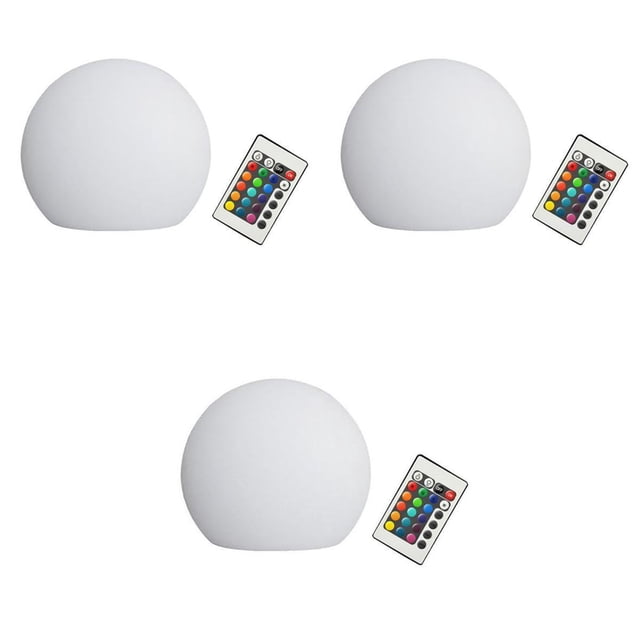 3 Piezas LED de lámpara Luz de Piscina Flotante Luz de Noche Recargable