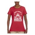 thumbnail image 2 of Dwight Schrute's Gym for Muscles Pop Culture Womens Graphic T-Shirt, Red, Small, 2 of 3