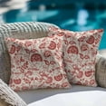 thumbnail image 4 of Throw Pillow Covers 16x16 Inch Set of 2 Red Pastoral Flowers Decorative Pillow Covers Farmhouse Floral Cushion Cover Pillowcase for Sofa Couch Bed Home Decor, 4 of 9