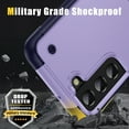 thumbnail image 4 of Designed for Samsung Galaxy S21 FE Armor Case, [Kickstand Function] [Hard PC + Soft TPU Reinforced Drop Protection] Shockproof Anti-drop Hybrid Phone Case for Samsung Galaxy S21 FE - Lightpurple, 4 of 7