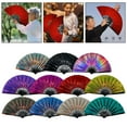 thumbnail image 5 of 13 Inch Foldable Fan Hand Fan Colours Clap Fans Dancing Large Foldable Hand Fan, 5 of 5