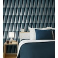thumbnail image 2 of Harry & Grace Denim Blue Pieced Diamonds Peel and Stick Wallpaper - 20.5 in. W. x 18 ft. L. Roll, 2 of 7