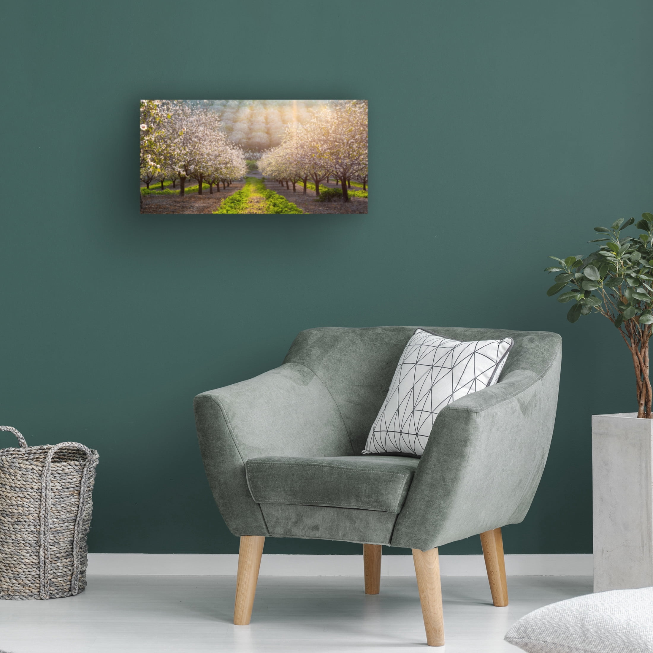 Canvas Wall Art - Azriel Yakubovitch 'Golden Almonds' Wall Art for Living Room, Bedroom, or Office Décor by Trademark Fine Art - 24 x 12 Inches