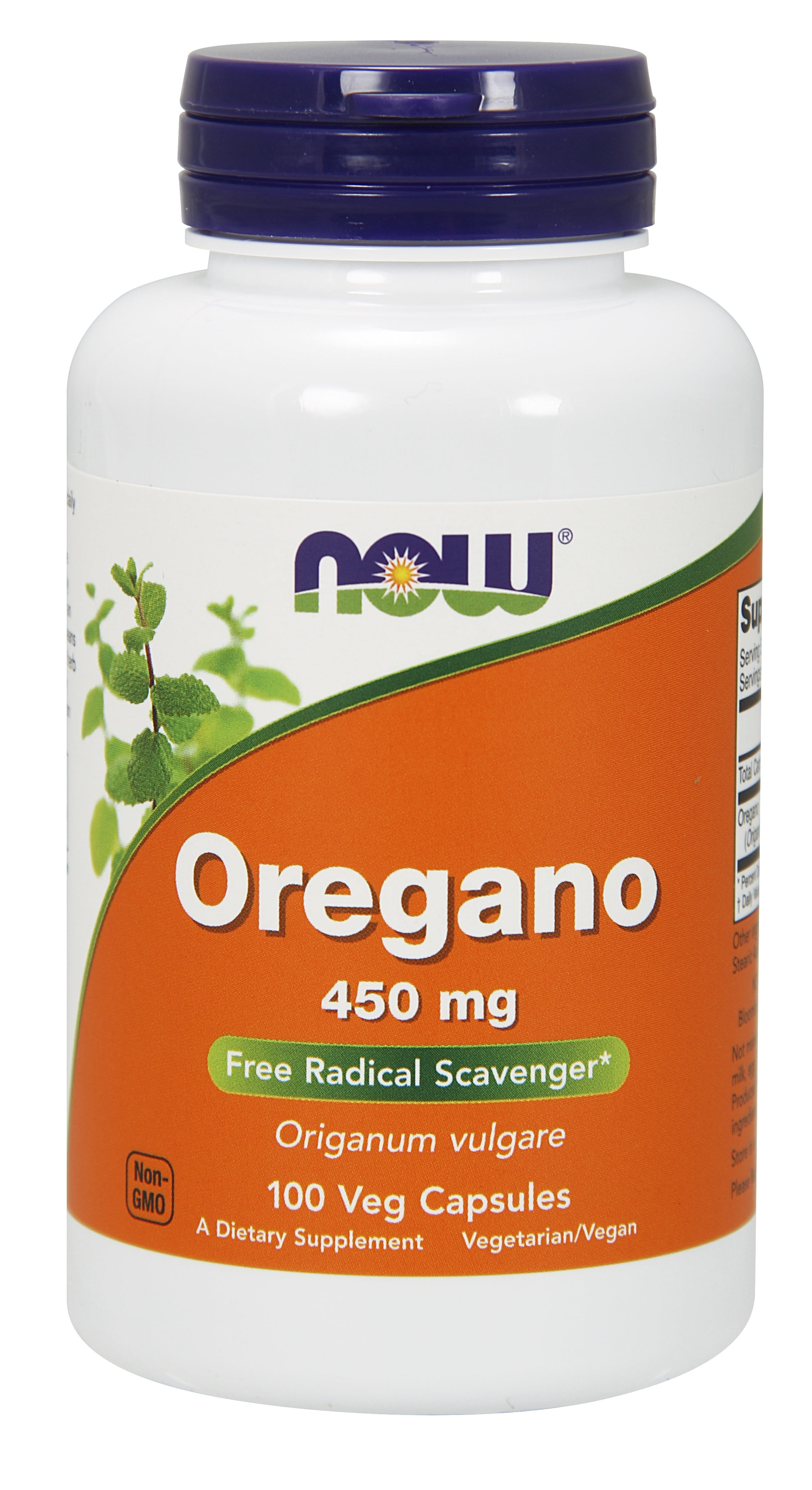 NOW Supplements, Oregano (Origanum vulgare) 450 mg, Free Radical