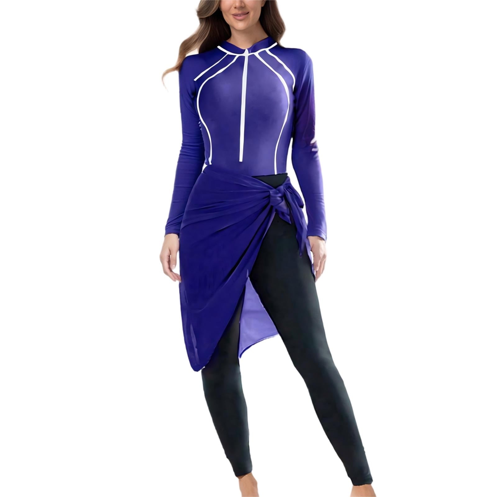 UPPADA One Piece Bathing Suits for Women Long Torso Swimsuits Full Coverage Swimsuit Ladies One Piece Swimsuits Full Coverage One Piece Swimsuit Dark Blue,L