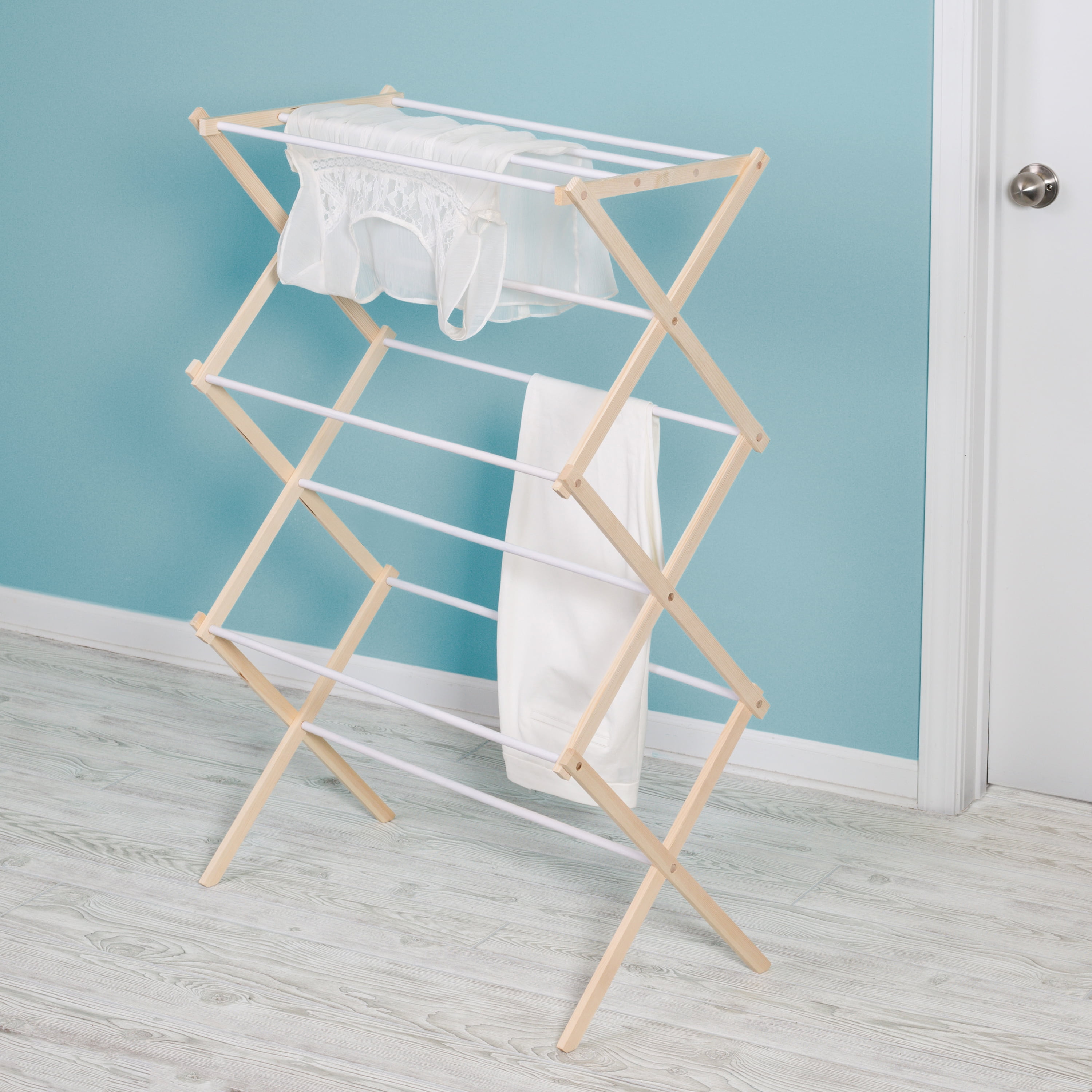Honey-Can-Do 1-Tier 1.73-in Wood Drying Rack in the Clotheslines & Drying  Racks department at