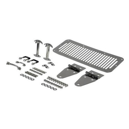 Rugged Ridge by RealTruck Hood Kit for Wrangler YJ | 9-Piece, Stainless Steel | 11101.01 | Compatible with 1976-1986 Jeep CJ; 1987-1995 Jeep Wrangler YJ