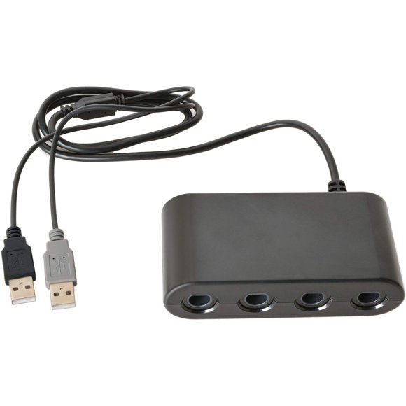 Adaptador TTX TECH de controles de GameCube para Wii U Switch PC y MAC Negro