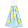 thumbnail image 2 of SKYSONIC Hanging Kitchen Towel 12 x 17 Inch Green Lemon Towel Set 2 Pieces of Dry Towels, 2 of 7