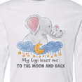 thumbnail image 4 of Inktastic My Gigi Loves Me to the Moon and Back Elephant Family Long Sleeve Youth T-Shirt, 4 of 5