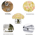 thumbnail image 3 of 16 Heads Silk Rose Flowers in Glass Vase with Faux Water, 3 of 5