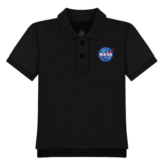 Creative Knitwear Polo Shirt with Nasa Embroidery, Toddler, Sizes 12M to 4T