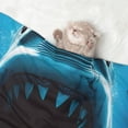 thumbnail image 2 of Naloa Open-Mouthed Shark Dog Blanket, 3 Sizes Cat Blanket for Indoor Cats Large Medium Small Dog Gifts-Small, 2 of 8