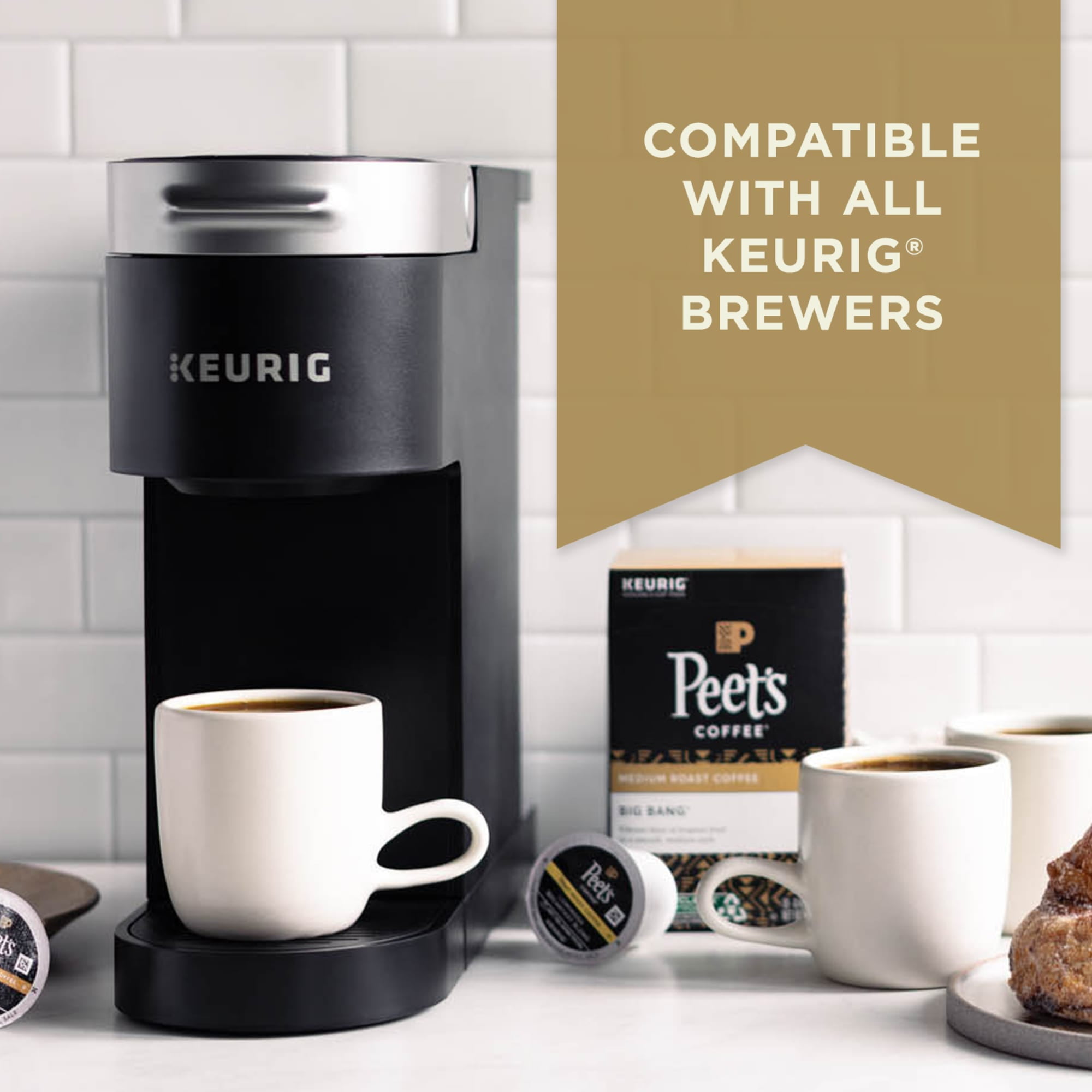 Peet's Coffee K-Cup Pods, Major Dickason's Dark Roast (48 Count) Single Serve Pods Compatible with Keurig Brewers