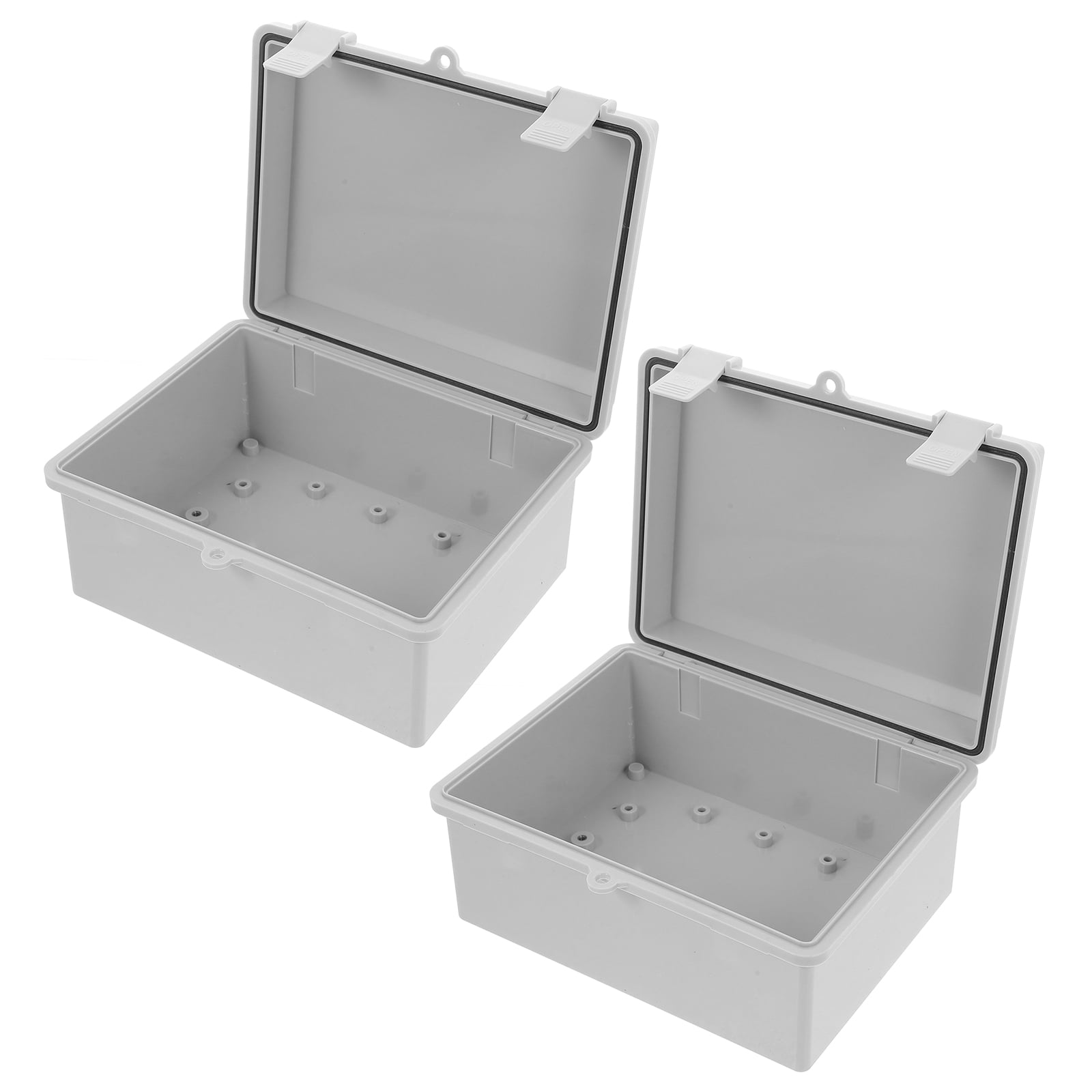 Raindrops 2-Pack White ABS Electrical Junction Box Enclosure for Indoor and Outdoor Use, Weatherproof and