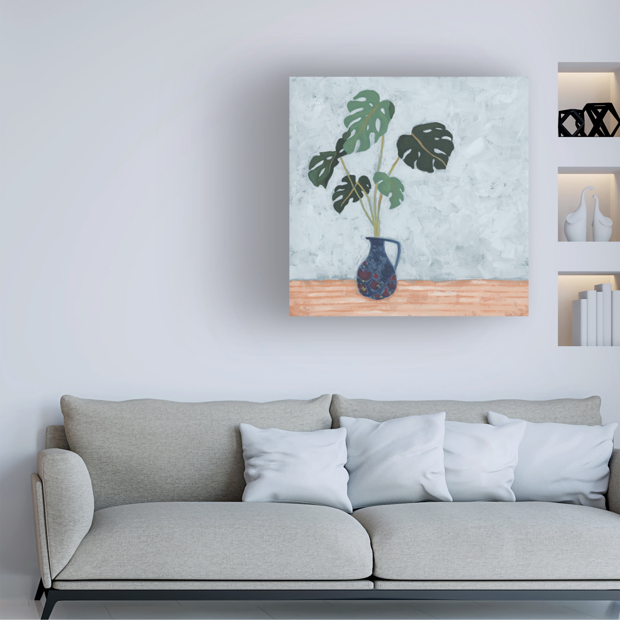 June Erica Vess 'Parlor Monstera II' Canvas Art