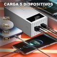 thumbnail image 4 of Power Bank Pila Batería Recargable Kimhi Carga Super Rapida 60,000mah Pd20w Portatil Color Blanco Con 4 Puertos Usb Y 1 Tipo C Bidireccional Cargador Para Celular Tablet Banco De Energia Pantalla Led, 4 of 5