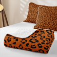 thumbnail image 4 of Erosebridal Animal Cheetah Printed Twin Quilt Set for Boys Girls, Leopard Wildlife Twin Coverlet Set, Orange, 2pcs, 4 of 7
