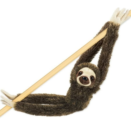 ArtCreativity Brown Hanging Sloth Stuffed Animal – Realistic 3-Toed Soft Cuddly Sloth for Kids, Toddlers, Birthday Gift