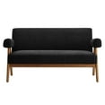 thumbnail image 4 of Modway Lyra Boucle Fabric Loveseat in Black, 4 of 8