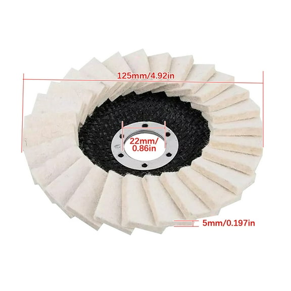 Wool Polishing Wheel,Polishing Wheel Disc Angle Grinder Buffing Pads For Glass Marble Metal,Angle Grinder Buffing Wheel Stainless Steel Polishing Supplies,Louver Mirror Polishing Scratch Repair