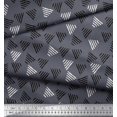 thumbnail image 3 of Soimoi Rayon Crepe Fabric Triangle Block Print Fabric by Yard 46 Inch Wide, 3 of 3