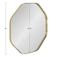 thumbnail image 6 of Kate and Laurel Rollo Octagon Framed Wall Mirror, Gold 24x24, 6 of 9