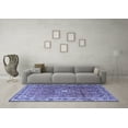 thumbnail image 3 of Ahgly Company Indoor Square Persian Blue Traditional Area Rugs, 5' Square, 3 of 4